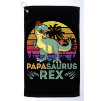 Papasaurus Rex Funny Dad T Golf Towel