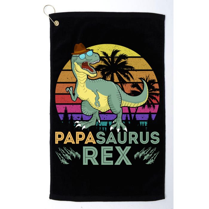 Papasaurus Rex Funny Dad T Golf Towel