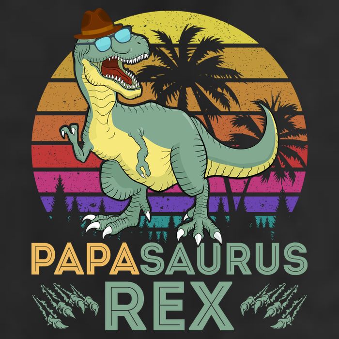 Papasaurus Rex Funny Dad T Golf Towel
