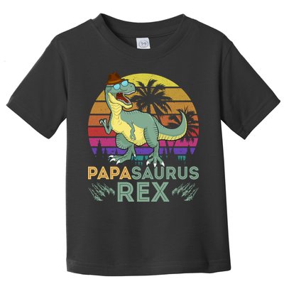 Papasaurus Rex Funny Dad T Toddler T-Shirt