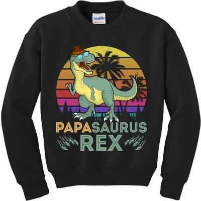 Papasaurus Rex Funny Dad T Kids Sweatshirt