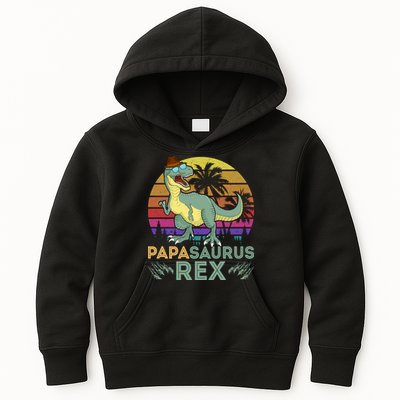 Papasaurus Rex Funny Dad T Kids Hoodie