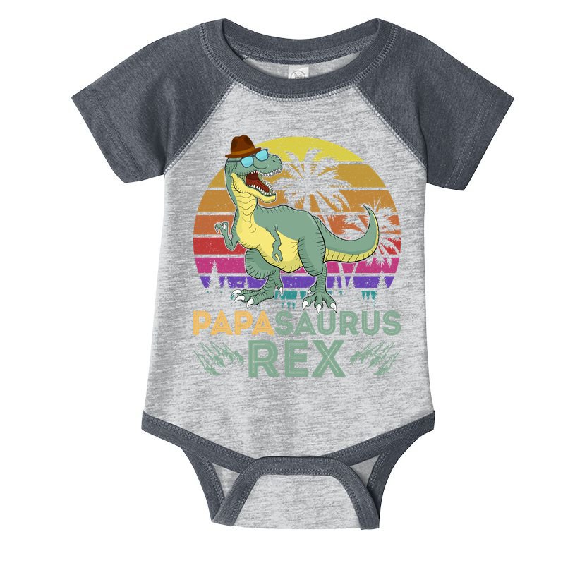 Papasaurus Rex Funny Dad T Infant Baby Jersey Bodysuit