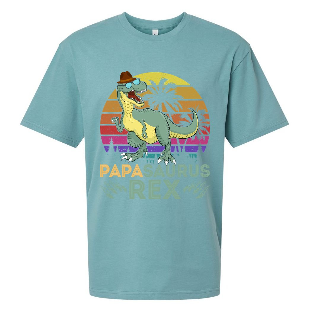 Papasaurus Rex Funny Dad T Sueded Cloud Jersey T-Shirt