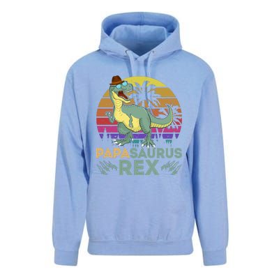 Papasaurus Rex Funny Dad T Unisex Surf Hoodie