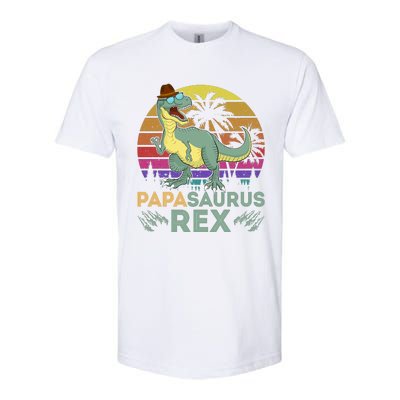 Papasaurus Rex Funny Dad T Softstyle CVC T-Shirt