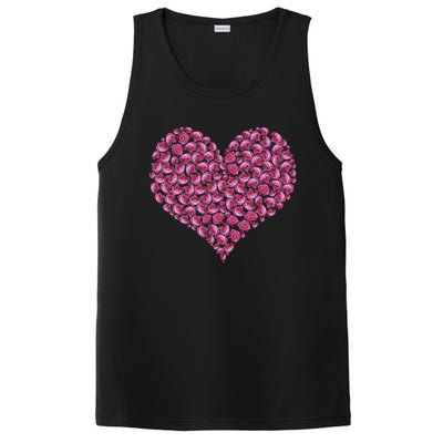 Pink Rose Flower Heargreat Gift Roses Lovers Valentines Day Cute Gift PosiCharge Competitor Tank