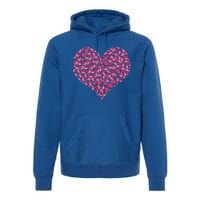 Pink Rose Flower Heargreat Gift Roses Lovers Valentines Day Cute Gift Premium Hoodie