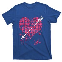 Pink Rose Flower Heart And Arrow Gift Roses Lovers Valentines Day Gift T-Shirt