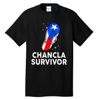 Puerto Rican Flag La Chancla Survivor Rico Hispanic Heritage Tall T-Shirt