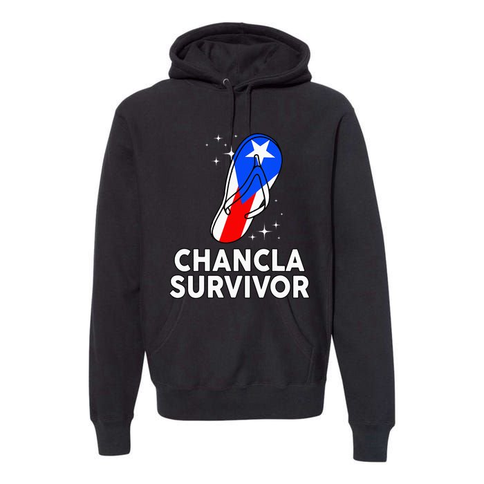 Puerto Rican Flag La Chancla Survivor Rico Hispanic Heritage Premium Hoodie