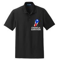 Puerto Rican Flag La Chancla Survivor Rico Hispanic Heritage Dry Zone Grid Polo