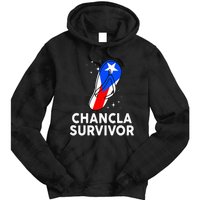 Puerto Rican Flag La Chancla Survivor Rico Hispanic Heritage Tie Dye Hoodie