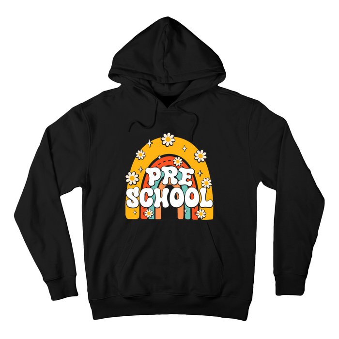 Preschool Rainbow First Day Back To School Teacher Hoodie