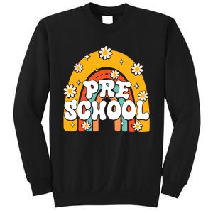 Preschool Rainbow First Day Back To School Teacher Sweatshirt