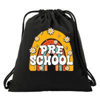 Preschool Rainbow First Day Back To School Teacher Drawstring Bag