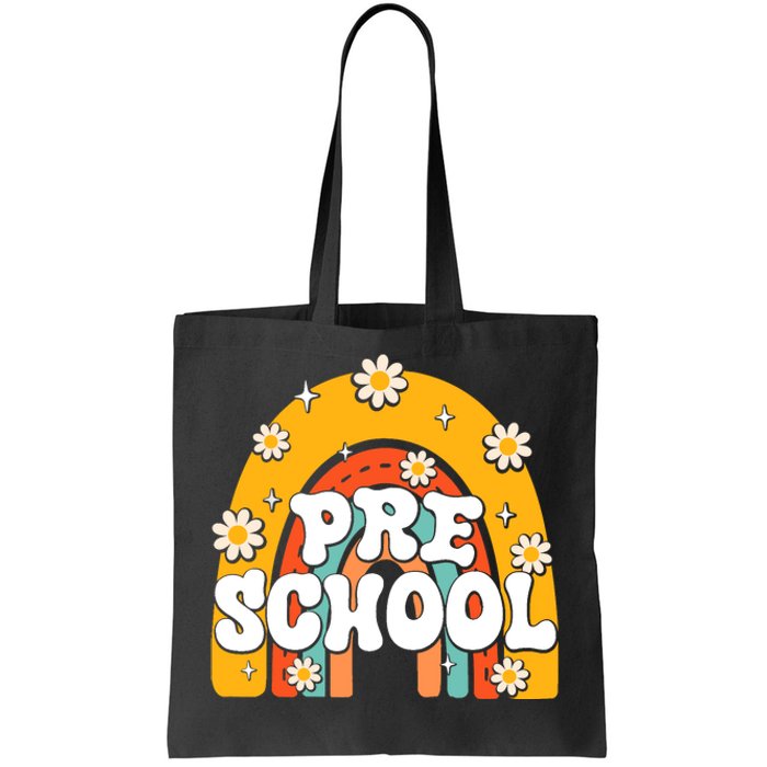 Preschool Rainbow First Day Back To School Teacher Tote Bag