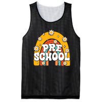 Preschool Rainbow First Day Back To School Teacher Mesh Reversible Basketball Jersey Tank