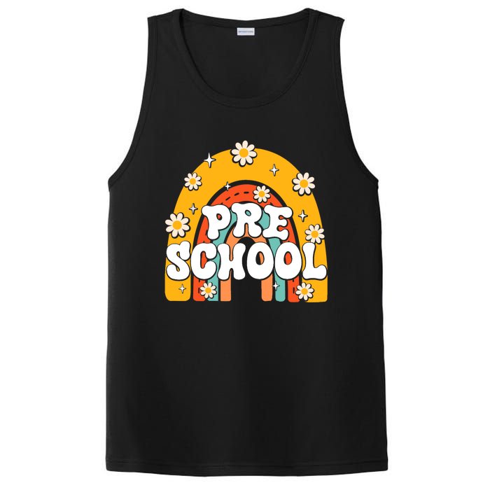 Preschool Rainbow First Day Back To School Teacher PosiCharge Competitor Tank