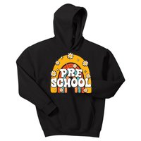 Preschool Rainbow First Day Back To School Teacher Kids Hoodie