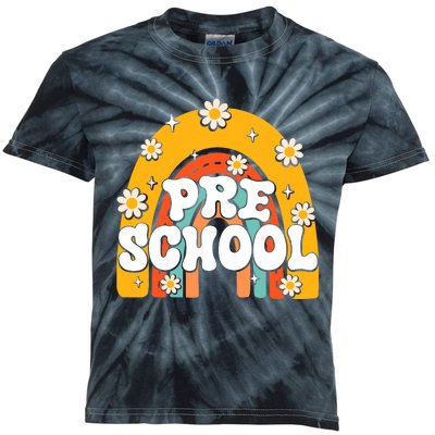 Preschool Rainbow First Day Back To School Teacher Kids Tie-Dye T-Shirt