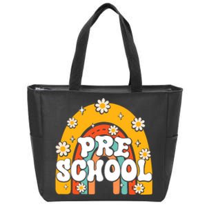 Preschool Rainbow First Day Back To School Teacher Zip Tote Bag