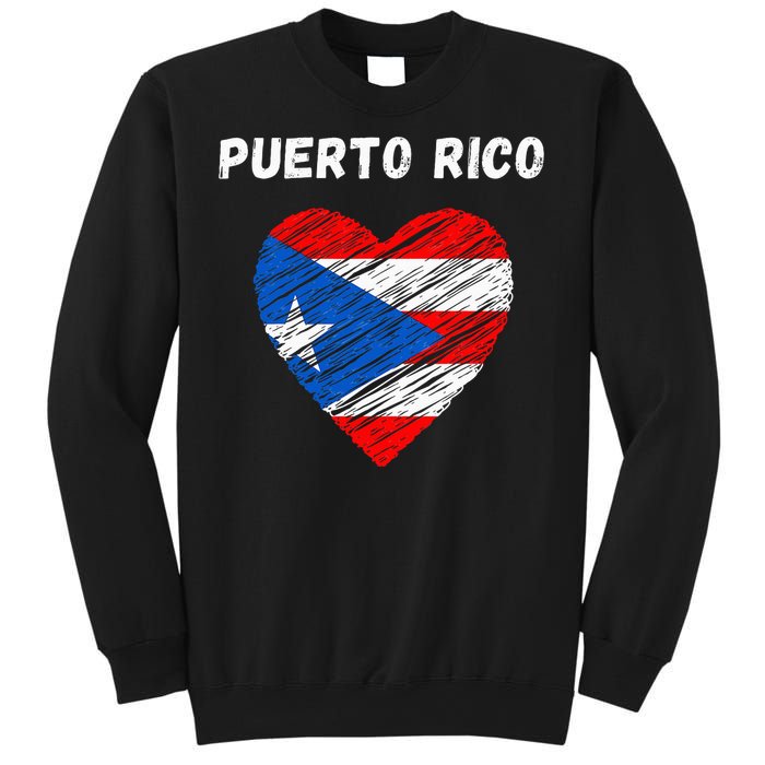 Puerto Rico Flag Holiday Puerto Rico Heart Puerto Rican Flag Sweatshirt