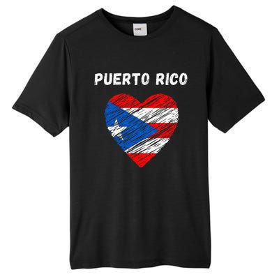 Puerto Rico Flag Holiday Puerto Rico Heart Puerto Rican Flag Tall Fusion ChromaSoft Performance T-Shirt