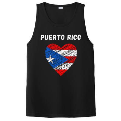 Puerto Rico Flag Holiday Puerto Rico Heart Puerto Rican Flag PosiCharge Competitor Tank