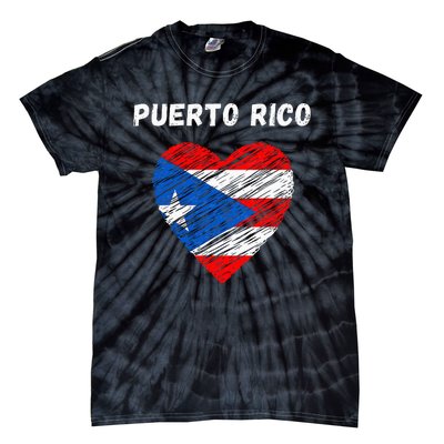 Puerto Rico Flag Holiday Puerto Rico Heart Puerto Rican Flag Tie-Dye T-Shirt