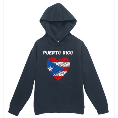 Puerto Rico Flag Holiday Puerto Rico Heart Puerto Rican Flag Urban Pullover Hoodie