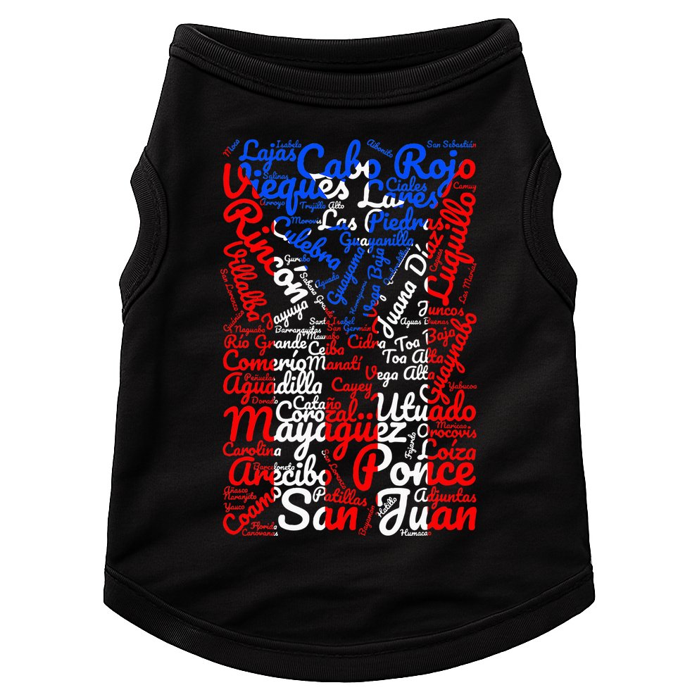 Puerto Rican Flag Towns And Cities Of Puerto Rico Doggie Tank