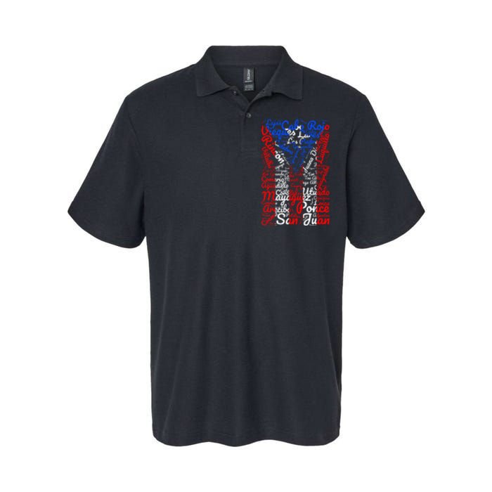 Puerto Rican Flag Towns And Cities Of Puerto Rico Softstyle Adult Sport Polo