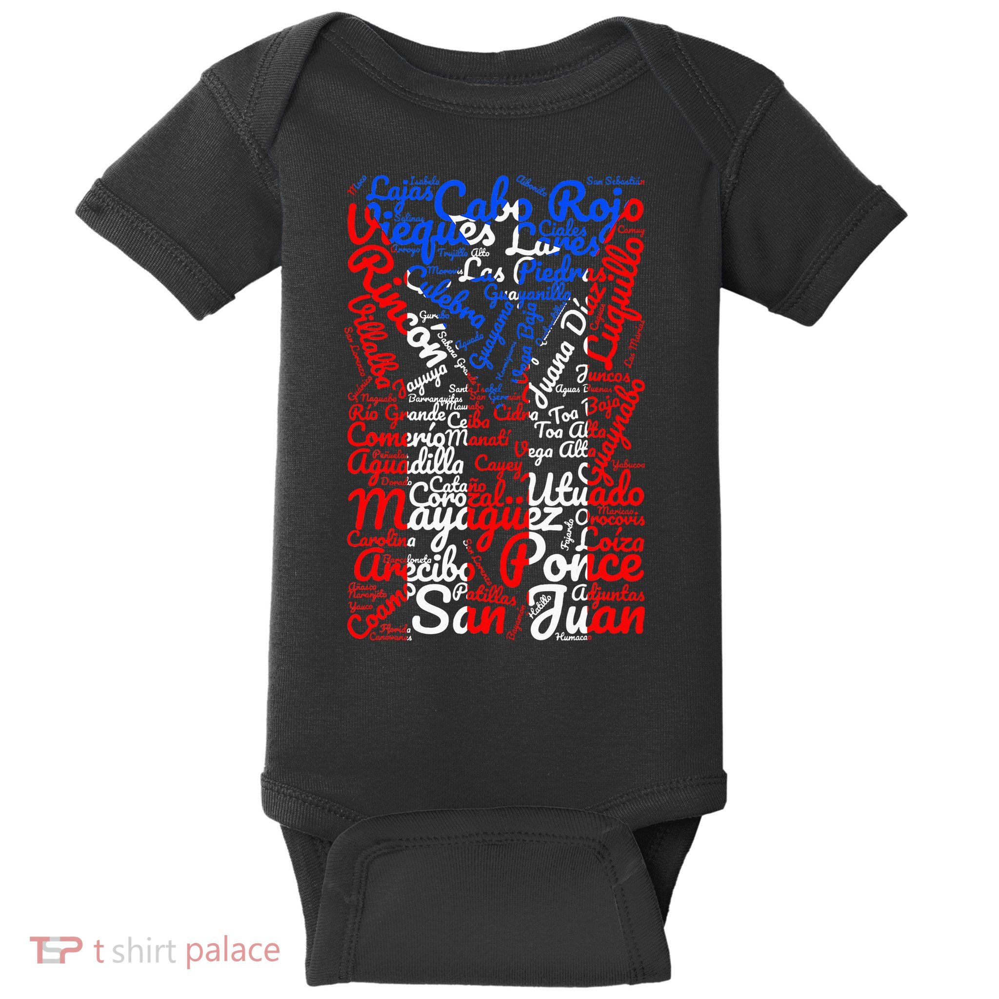 Puerto Rican Flag Towns And Cities Of Puerto Rico Baby Bodysuit