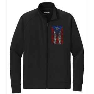 Puerto Rican Flag Towns And Cities Of Puerto Rico Stretch Full-Zip Cadet Jacket