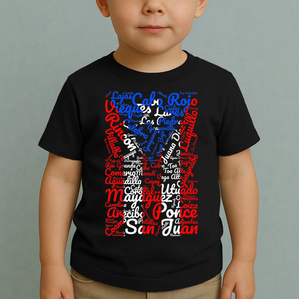 Puerto Rican Flag Towns And Cities Of Puerto Rico Toddler T-Shirt