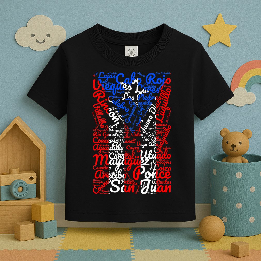 Puerto Rican Flag Towns And Cities Of Puerto Rico Toddler T-Shirt