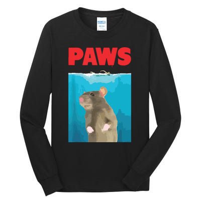 Paws Rat Funny Parody Mouse Lover Gifts Tall Long Sleeve T-Shirt