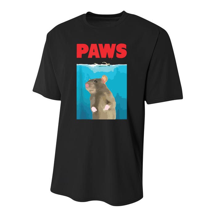 Paws Rat Funny Parody Mouse Lover Gifts Youth Performance Sprint T-Shirt