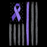Purple Ribbon Flag Testicular Cancer Awareness Gift Impact Tech Backpack