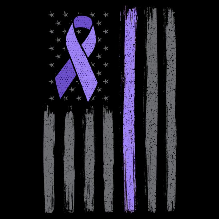 Purple Ribbon Flag Testicular Cancer Awareness Gift Impact Tech Backpack