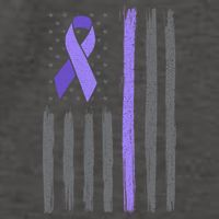 Purple Ribbon Flag Testicular Cancer Awareness Gift Vector Backpack