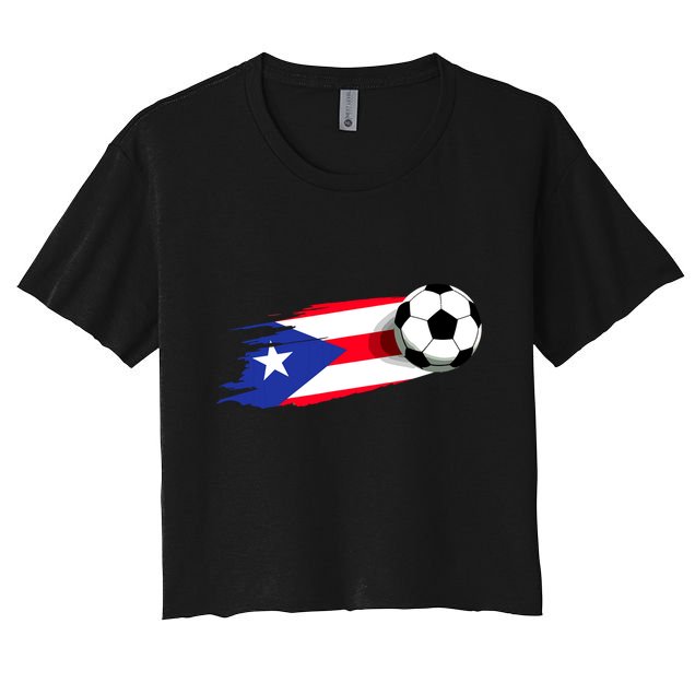 Puerto Rico Flag Jersey Puerto Rico Soccer Team Puerto Rico Crop Top