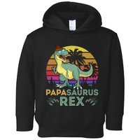 Papasaurus Rex Funny Dad T Toddler Hoodie