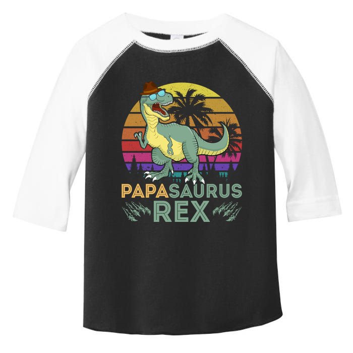 Papasaurus Rex Funny Dad T Toddler Fine Jersey T-Shirt