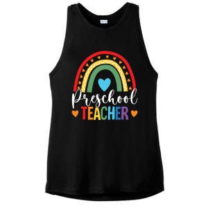 Preschool Rainbow Fun Back To School Preschool PreK Teacher Gift Ladies PosiCharge Tri-Blend Wicking Tank