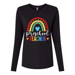 Preschool Rainbow Fun Back To School Preschool PreK Teacher Gift Womens Cotton Relaxed Long Sleeve T-Shirt