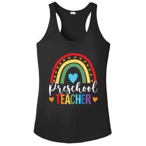 Preschool Rainbow Fun Back To School Preschool PreK Teacher Gift Ladies PosiCharge Competitor Racerback Tank