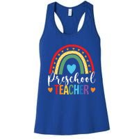 Preschool Rainbow Fun Back To School Preschool PreK Teacher Gift Women's Racerback Tank