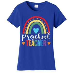 Preschool Rainbow Fun Back To School Preschool PreK Teacher Gift Women's T-Shirt